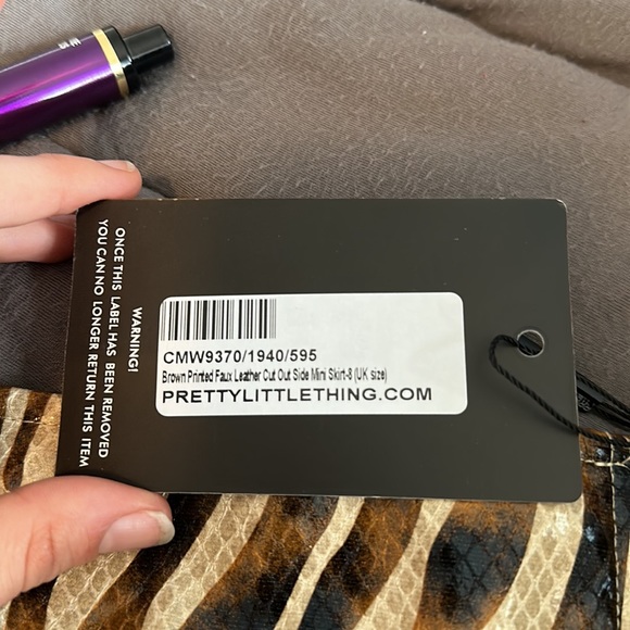 NWT Pretty Little Thing Zebra mini skirt - Picture 4 of 4